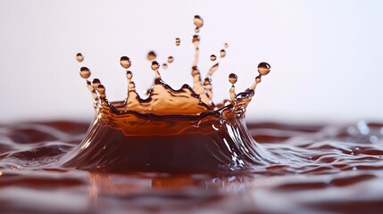 Leinwandbilder - Dramatic splashing water droplets forming a crown like liquid sculpture with dynamic movement swirling ripples and vivid colors against a plain background