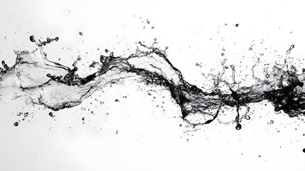 Aufkleber - Dynamic Liquid Splash   Abstract Water Flow and Turbulent Motion Captured in an Conceptual Image Showcasing the Power  Energy  and Fragmentation of a Liquid Explosion or Collision
