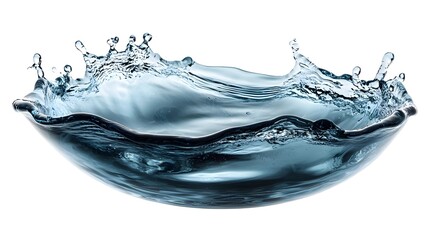 Leinwandbilder - Dynamic splash of refreshing blue water flowing and curving elegantly with grace and energy  Abstract and water movement capturing the beauty power and fluidity of natural aquatic forces