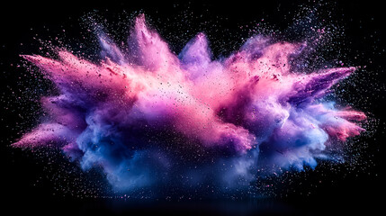 Wall Mural - colorful explosion of confetti is shown in the air. the colors are bright and vibrant, creating a se