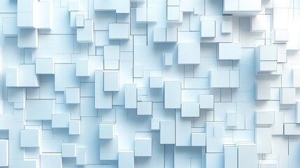 Wall Mural - abstract blue cube texture background, digital art, website banner