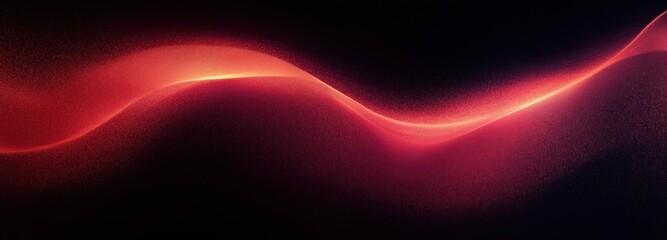 Wall Mural - Abstract Artwork Dark Red Black Wave Gradient Smooth Flowing Lines Dynamic Glowing Background Texture Design