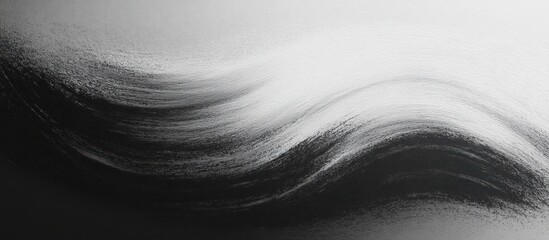 Poster - Abstract Monochrome Artwork Smooth Gradient Brush Strokes Black White Dynamic Flow Contemporary Design
