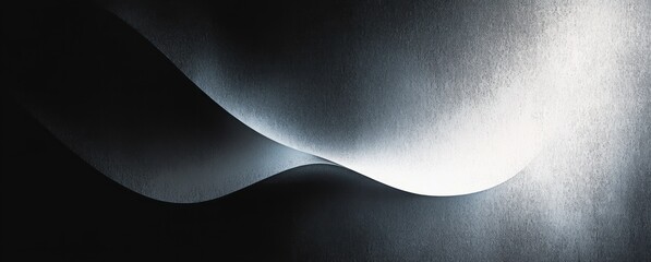 Poster - Minimalist Abstract Composition Soft Black to White Gradient Texture Dynamic Background
