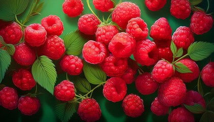 Wall Mural - Frische Himbeeren