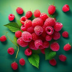 Wall Mural - Frische Himbeeren