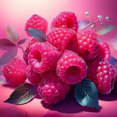 Wall Mural - Frische Himbeeren