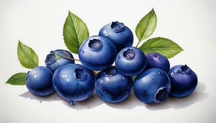 Wall Mural - Frische Blaubeeren