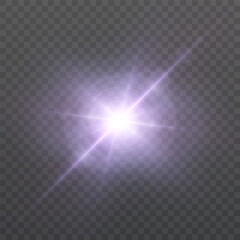 Wall Mural - vivid purple light effect. abstract glow effect for web design and game interfaces. png effect