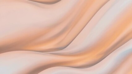 Aufkleber - Soft pastel fabric folds creating gentle curves, abstract background. Tranquil and soothing design concept