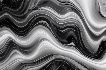 Monochrome Fluid Noise Abstract Wave Texture with Marble Gradient Background for Contemporary Website and Poster Design