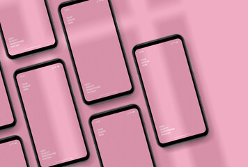 Wall Mural - realistic smartphone mockup. mobile phone vector with isolated on white background. device front vie