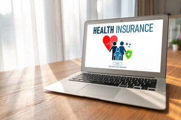 Wall Mural - Health insurance web site modish registration system for easy form filling