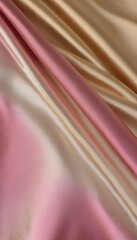 Wall Mural - gradient fabric silk pink gold background wave design pattern pink art illustration clothes fabric c