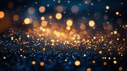 Wall Mural - vibrant blue and orange background with a multitude of small, sparkling dots scattered throughout. t