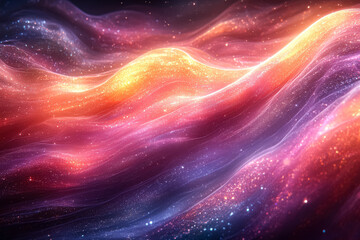 Wall Mural - colorful, swirling galaxy of stars and dust. the colors are vibrant and the texture is almost like a