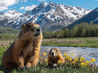  spring thaw in rocky mountain meadow