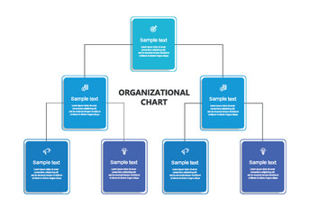 Wall Mural - corporate organizational chart. business hierarchy infographic elements. vector illustration