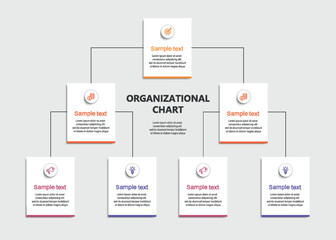 Wall Mural - corporate organizational chart. business hierarchy infographic elements. vector illustration
