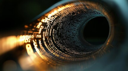 A futuristic digital matrix with particles forming a grid, creating an abstract cyber space environment background