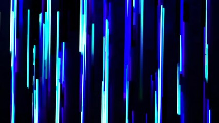 Aufkleber - abstract blue and black vertical light streaks, futuristic digital background. technology and innovation concept