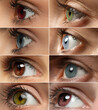 © New Africa - People with eyes of different colors, collage of photos