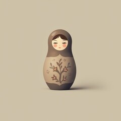 Elegantly-rendered matryoshka doll 