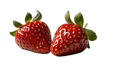 Wall Mural - strawberries isolated on white background