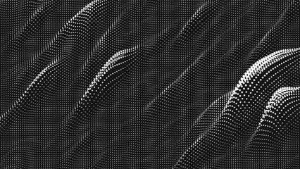 Wall Mural - point wave diagonal texture. abstract dot background. technological cyberspace background.