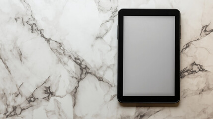 touch screen blank tablet screen  isolated on  porcelain  background 