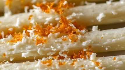 Wall Mural - Close-up of pasta with cheese and zest