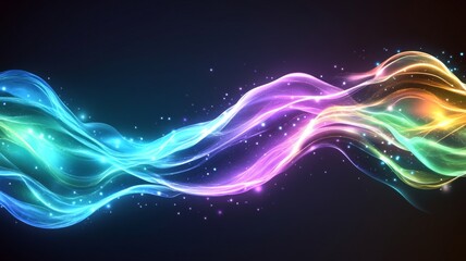 An abstract digital data streams background. Generative AI