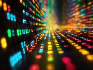 digital data streams glow brightly