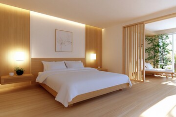 Poster - Modern Japanese Bedroom Interior