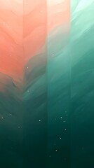 Abstract Gradient Watercolor: Captivating abstract watercolor painting with a seamless blend of coral and teal hues, creating a soothing and artistic atmosphere.