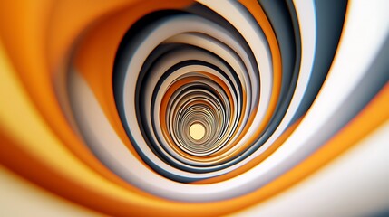 Wall Mural - A dynamic spiral with alternating colors that creates an optical effect of depth and motion.