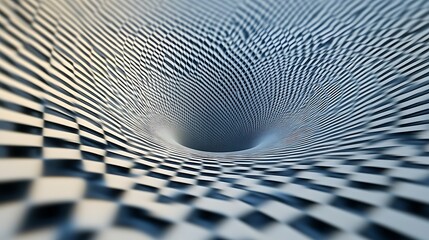 Wall Mural - A hypnotic grid of lines that form an optical effect of spinning, creating a dizzying effect.