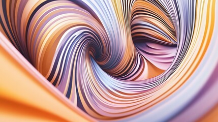 Wall Mural - A pattern of curved lines that form an optical illusion of movement, appearing to swirl inward.