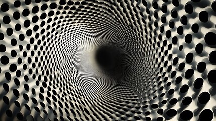 Wall Mural - A rotating pattern of intersecting circles that seems to continuously transform.
