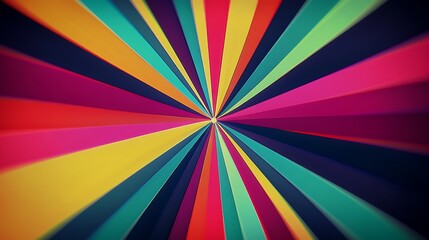 Wall Mural - A rotating starburst effect with vibrant colors expanding from the center.