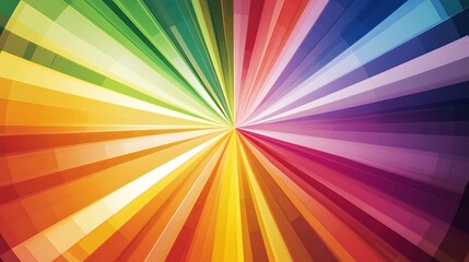 Wall Mural - A rotating starburst effect with vibrant colors expanding from the center.