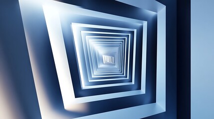 Wall Mural - A series of rectangles that warp and bend, creating a visual illusion of movement.