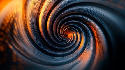 Wall Mural - A swirling vortex of contrasting lines that seem to spiral inward, creating a dizzying effect.