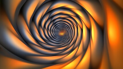 Wall Mural - A vortex illusion spiraling into the center, with alternating dark and light shades.