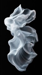 Poster - Abstract swirling smoke, dark background, studio shot, design element