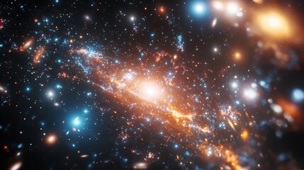 Wall Mural - galactic exploration event stunning cosmic imagery in space captivating view of celestial bodies