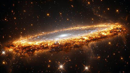 Wall Mural - Cosmic galaxy, interstellar dust, space exploration, stunning view, astronomical event,  photographic study