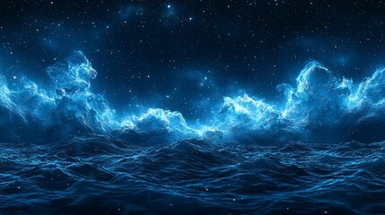 Wall Mural - Cosmic nebulae, swirling starlight, celestial landscape. Use Space exploration, science fiction, wallpaper