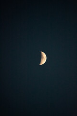 moon in the sky at the fading of the light