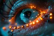 © Andrii Savchuk - Close-up of a vibrant artistic eye with colorful makeup and sparkles